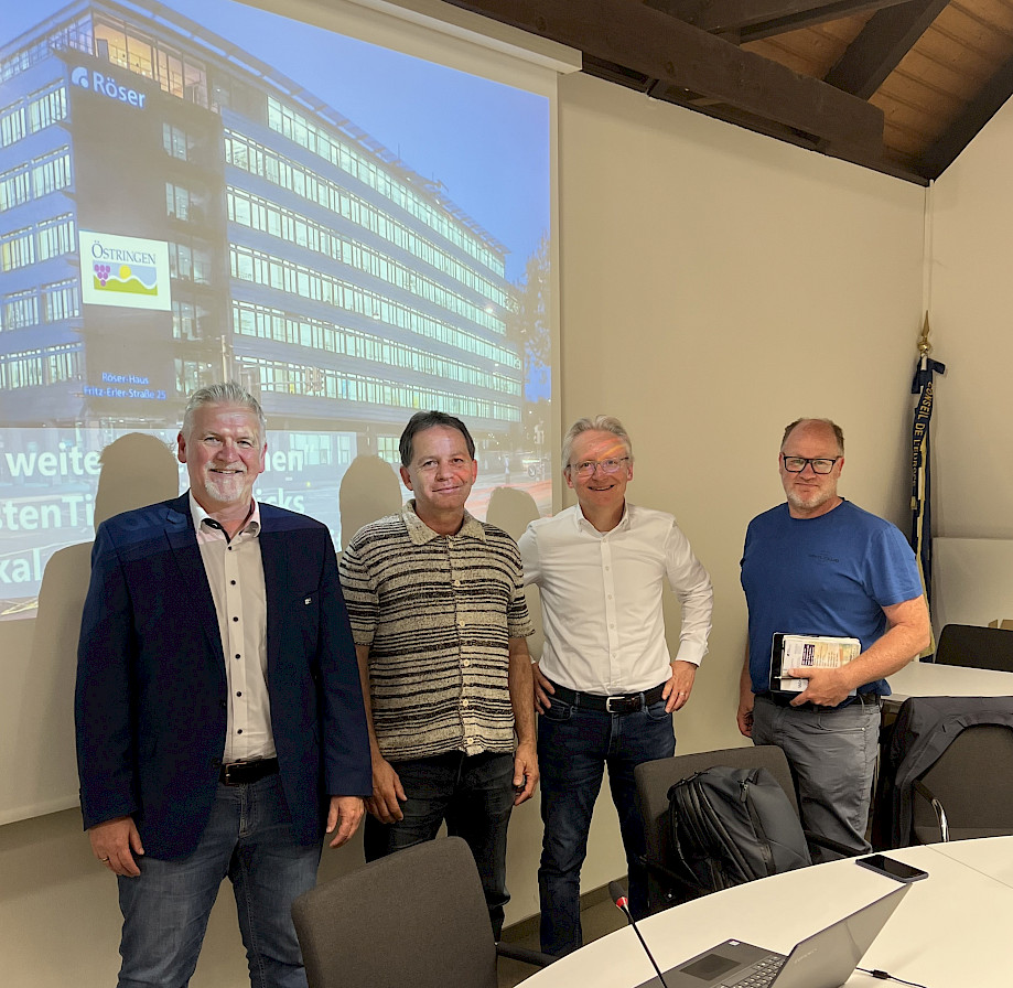 Michael Rausch (IHK Karlsruhe), Wolfgang Braunecker (Wirtschaftsförderung Stadt Östringen), Patrick Hünemohr (Röser Medienhaus)